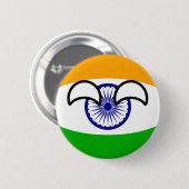 Funny Trending Geeky India Countryball Ronde Button 5,7 Cm (Voorkant /achterkant)