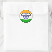 Funny Trending Geeky India Countryball Ronde Sticker (Tas)