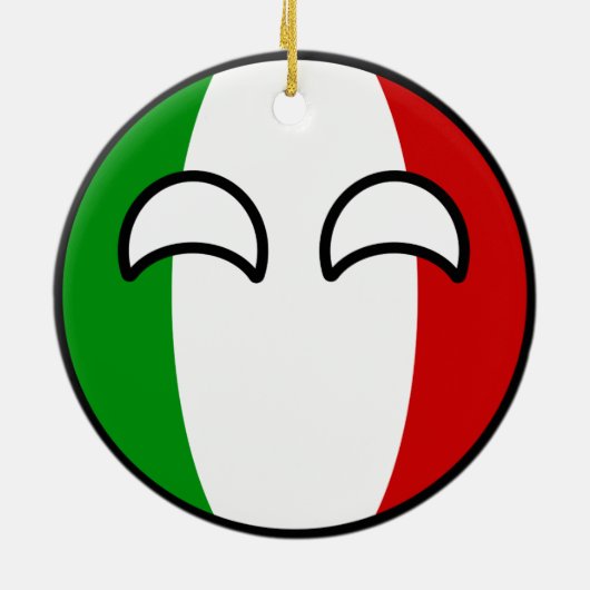 Funny Trending Geeky Italië Keramisch Ornament (Achterkant)