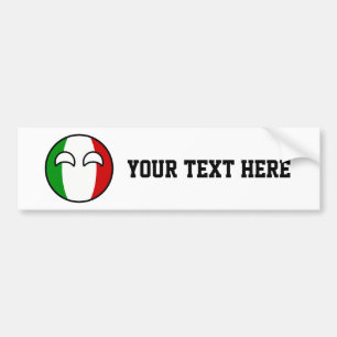 Funny Trending Geeky Italy Countryball Bumpersticker