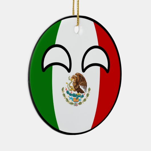 Funny Trending Geeky Mexico Countryball Keramisch Ornament (Rechts)
