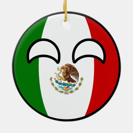 Funny Trending Geeky Mexico Countryball Keramisch Ornament (Achterkant)