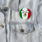 Funny Trending Geeky Mexico Countryball Ronde Button 5,7 Cm (In situ)