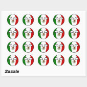 Funny Trending Geeky Mexico Countryball Ronde Sticker (Vel)