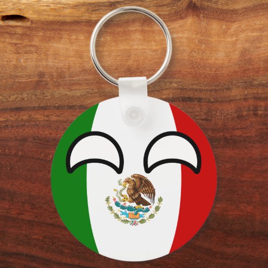 Funny Trending Geeky Mexico Countryball Sleutelhanger (Voorkant)