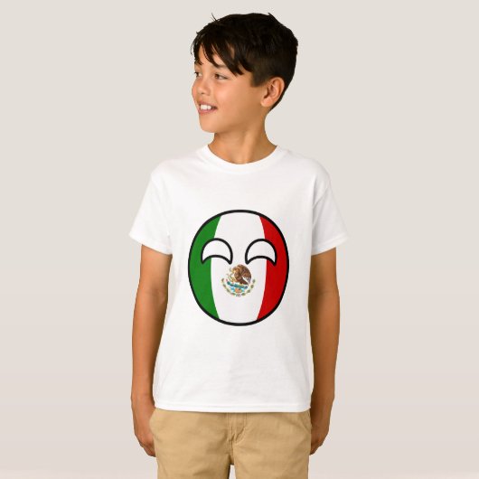 Funny Trending Geeky Mexico Countryball T-shirt (Voorkant volledig)