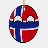 Funny Trending Geeky Norway Countryball Keramisch Ornament (Rechts)