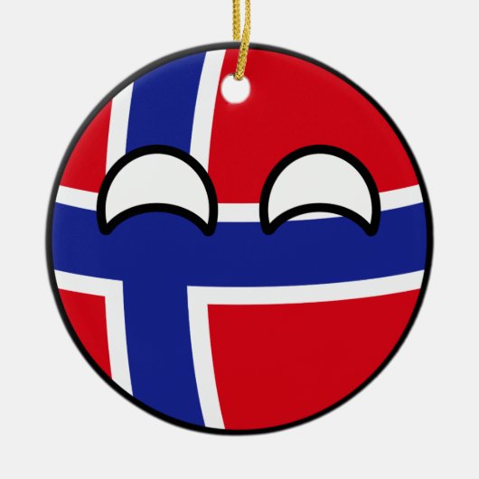 Funny Trending Geeky Norway Countryball Keramisch Ornament (Voorkant)