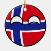 Funny Trending Geeky Norway Countryball Keramisch Ornament (Achterkant)