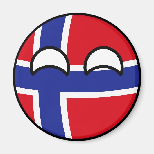 Funny Trending Geeky Norway Countryball Magneet (Voorkant)