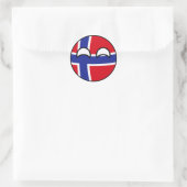 Funny Trending Geeky Norway Countryball Ronde Sticker (Tas)