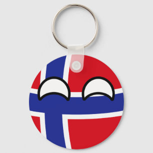Funny Trending Geeky Norway Countryball Sleutelhanger