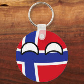 Funny Trending Geeky Norway Countryball Sleutelhanger (Voorkant)