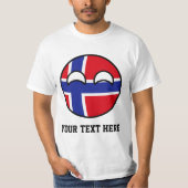 Funny Trending Geeky Norway Countryball T-shirt (Voorkant)