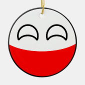 Funny Trending Geeky Poland Countryball Keramisch Ornament (Voorkant)