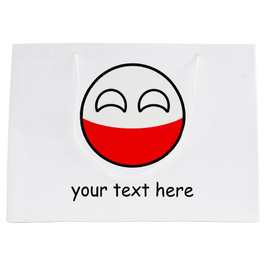 Funny Trending Geeky Poland Countryball Large Cadeautasje (Voorkant)