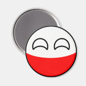 Funny Trending Geeky Poland Countryball Magneet (Voorkant / Achterkant)