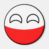 Funny Trending Geeky Poland Countryball Magneet (Voorkant)