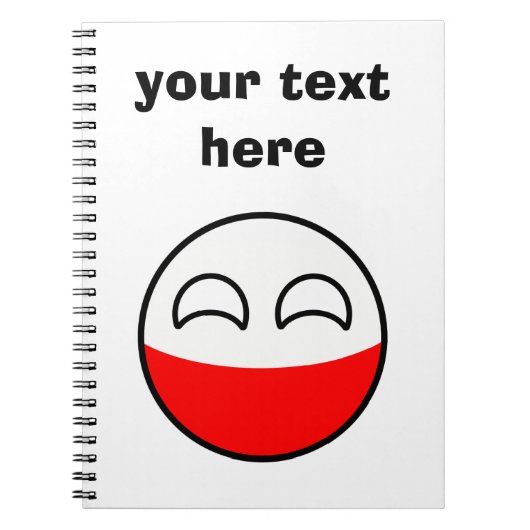 Funny Trending Geeky Poland Countryball Notitieboek (Voorkant)