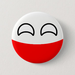 Funny Trending Geeky Poland Countryball Ronde Button 5,7 Cm