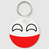 Funny Trending Geeky Poland Countryball Sleutelhanger (Voorkant)