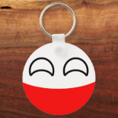 Funny Trending Geeky Poland Countryball Sleutelhanger (Voorkant)