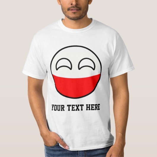 Funny Trending Geeky Poland Countryball T-shirt (Voorkant)