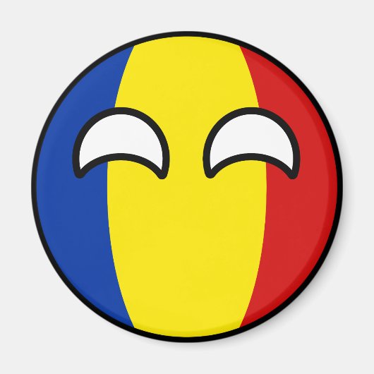 Funny Trending Geeky Roemenië Countryball Magneet (Voorkant)