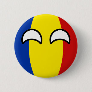 Funny Trending Geeky Roemenië Countryball Ronde Button 5,7 Cm