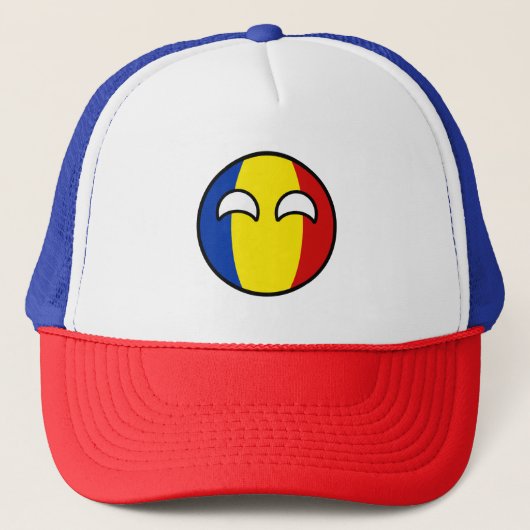 Funny Trending Geeky Roemenië Countryball Trucker Pet (Voorkant)