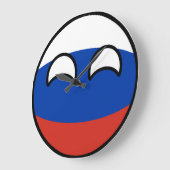 Funny Trending Geeky Russia Countryball Grote Klok (Hoek)