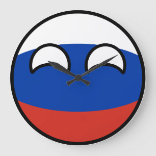 Funny Trending Geeky Russia Countryball Grote Klok