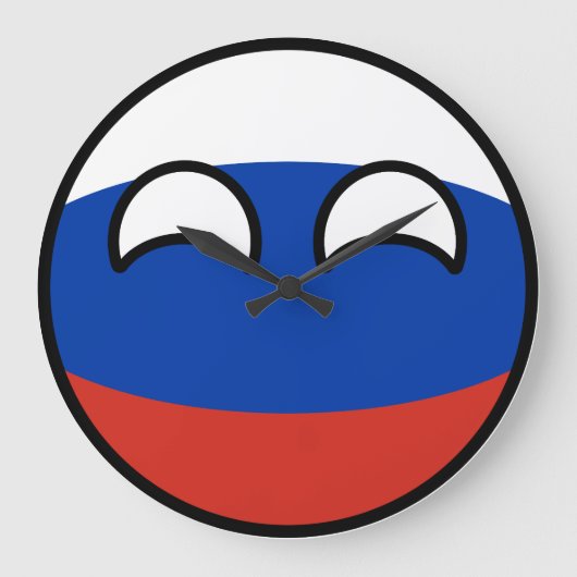 Funny Trending Geeky Russia Countryball Grote Klok (Voorkant)