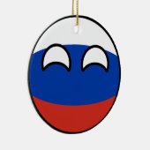 Funny Trending Geeky Russia Countryball Keramisch Ornament (Rechts)