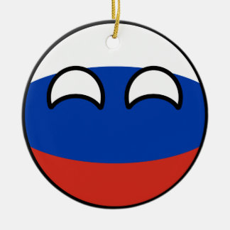 Funny Trending Geeky Russia Countryball Keramisch Ornament