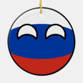 Funny Trending Geeky Russia Countryball Keramisch Ornament (Achterkant)