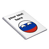 Funny Trending Geeky Russia Countryball Notitieboek (Rechterzijde)
