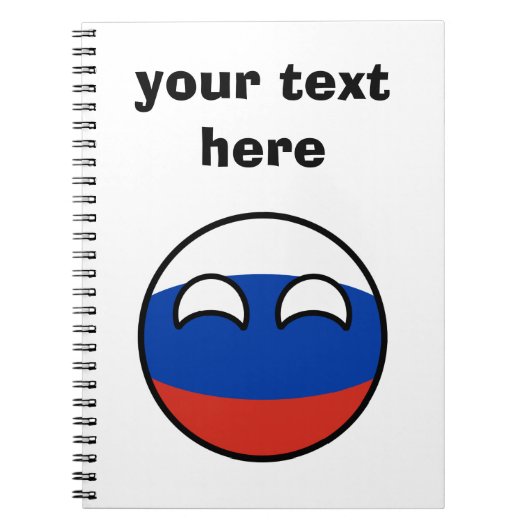 Funny Trending Geeky Russia Countryball Notitieboek (Voorkant)