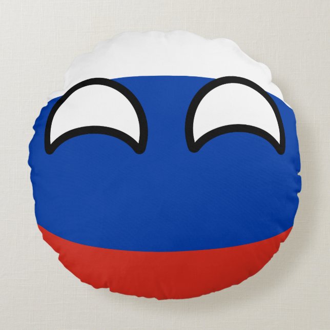 Funny Trending Geeky Russia Countryball Rond Kussen (Voorkant)