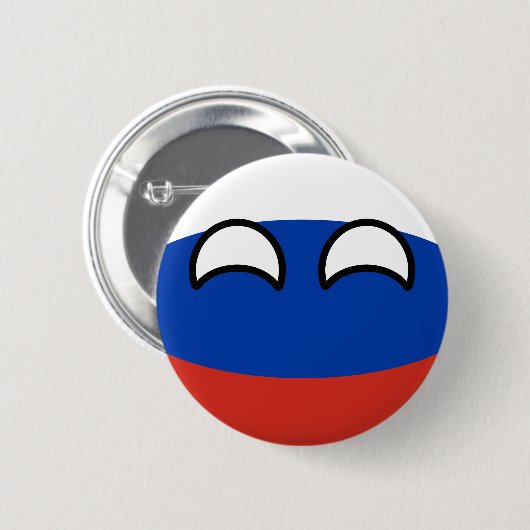 Funny Trending Geeky Russia Countryball Ronde Button 5,7 Cm (Voorkant /achterkant)
