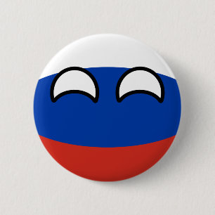 Funny Trending Geeky Russia Countryball Ronde Button 5,7 Cm