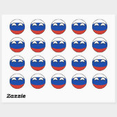 Funny Trending Geeky Russia Countryball Ronde Sticker (Vel)