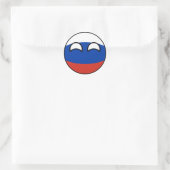 Funny Trending Geeky Russia Countryball Ronde Sticker (Tas)