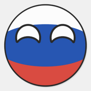 Funny Trending Geeky Russia Countryball Ronde Sticker