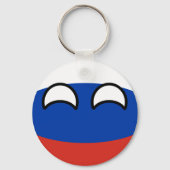 Funny Trending Geeky Russia Countryball Sleutelhanger (Voorkant)