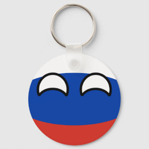 Funny Trending Geeky Russia Countryball Sleutelhanger
