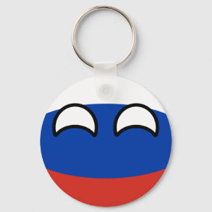 Funny Trending Geeky Russia Countryball Sleutelhanger