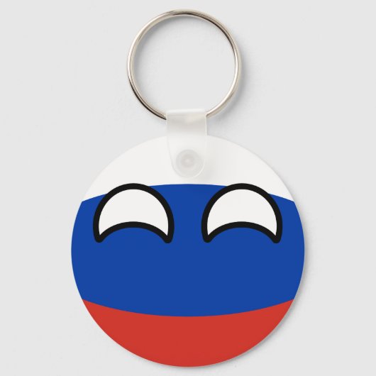 Funny Trending Geeky Russia Countryball Sleutelhanger (Voorkant)