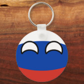 Funny Trending Geeky Russia Countryball Sleutelhanger (Voorkant)