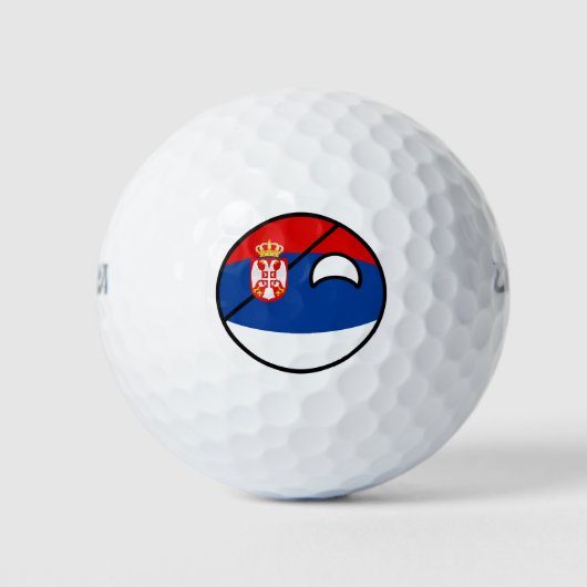 Funny Trending Geeky Servië Countryball Golfballen (Voorkant)